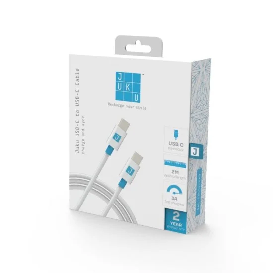 Joco Usb-C To Usb-C Charging Cable 2M - White